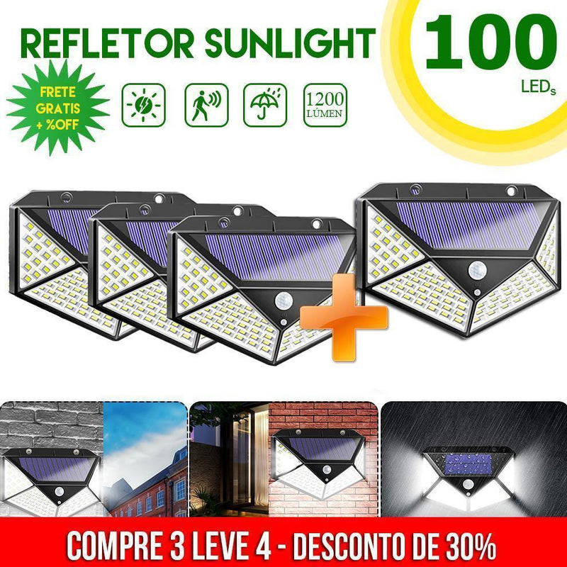 Refletor Sunlight Potência - 100 LEDs - Descontos Explosivos